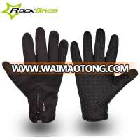 ROCKBROS Cycling Gloves Thermal Windproof Touch Screen Gloves Bicycle Motorcycle Skiing Sports Gloves